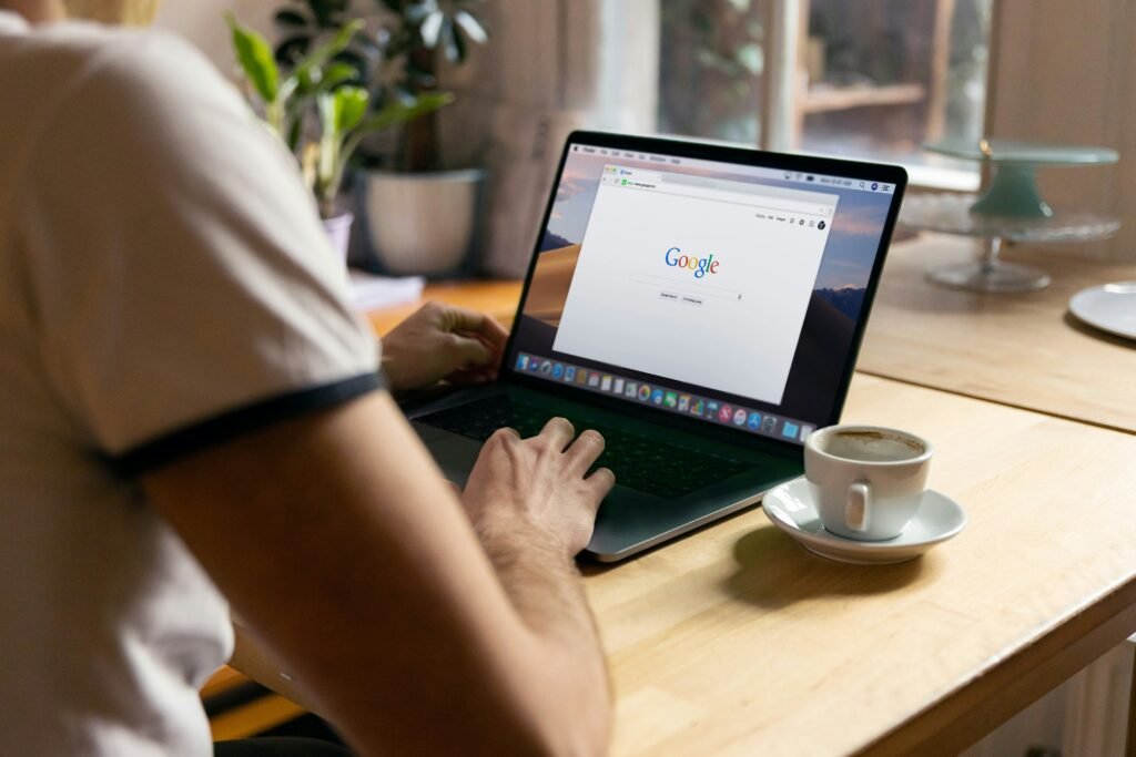 small business owner working on SEO to rank on Google